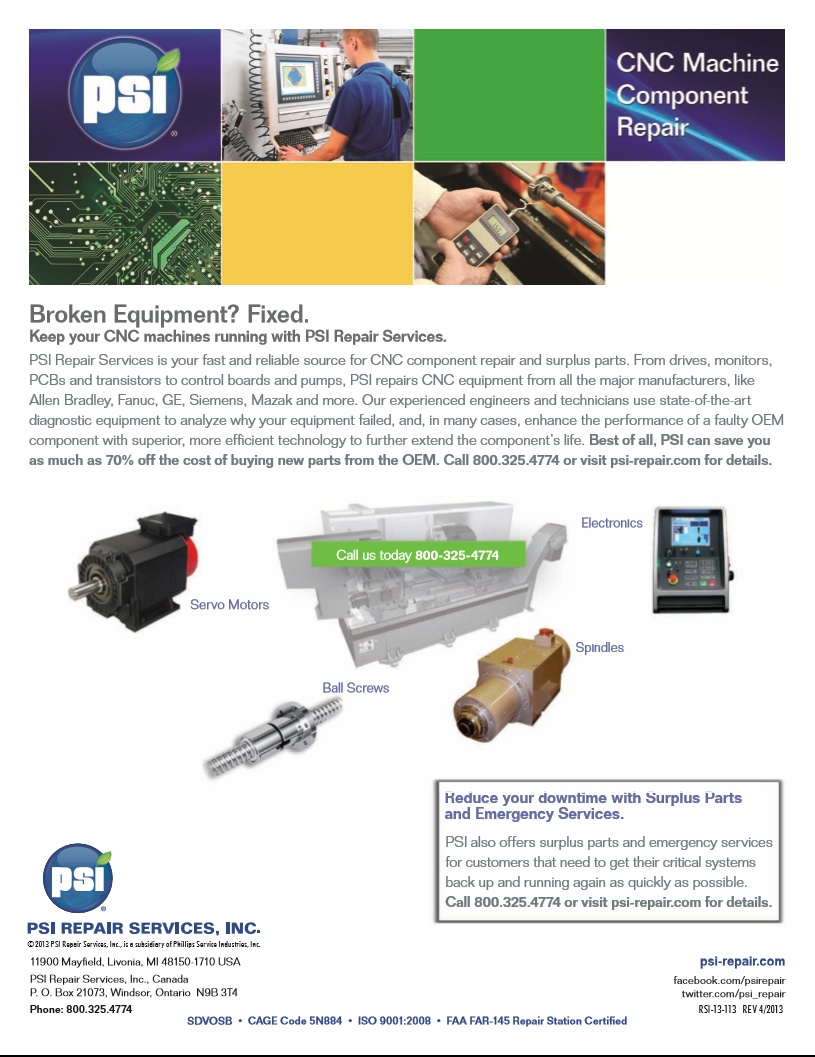 PSI CNC Component Repairs