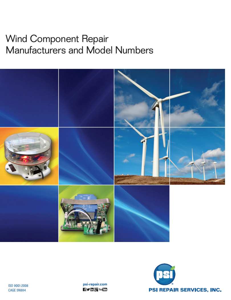 Wind Component Repair Manufacturers & Model Numbers